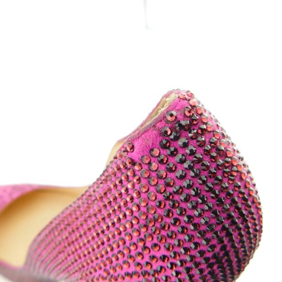 JIMMY CHOO Jazzberry Fuchsia Purple Sparkle Crystal Encrusted Heel Pumps 38.5 - Picture 11 of 12